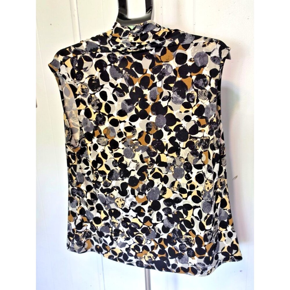 Jones Studio Seperates Black Gray Shirt Blouse Sleeveless SIze 18W 18 - Picture 2 of 3